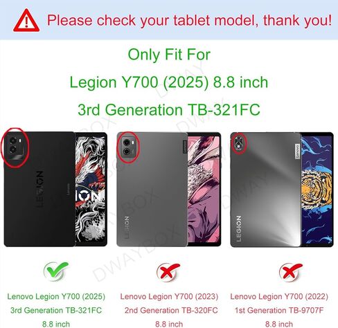 Case for Lenovo Legion Y700 (2025) 3rd Gen. 8.8 inch TB-321FC, Anti-Scratch Shockproof Impact Resistant TPU Flexible Transparent Cover -Clear in Kuwait