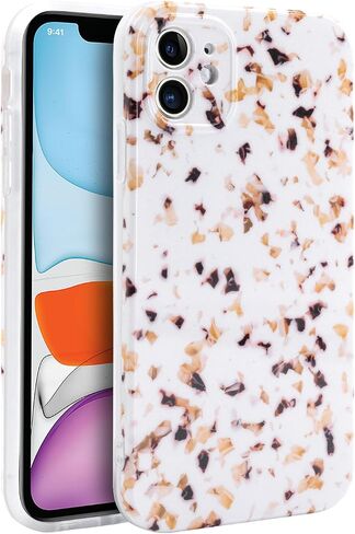 علبة الهاتف لـ iPhone 16 ، غطاء هاتف TPU النحيف الخفيف الوزن للنساء ، حامل الهاتف الحماية للوقاية من الأزياء للأزياء (Nougat White ، لـ iPhone 16) in Saudi Arabia