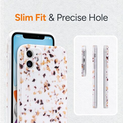 علبة الهاتف لـ iPhone 16 ، غطاء هاتف TPU النحيف الخفيف الوزن للنساء ، حامل الهاتف الحماية للوقاية من الأزياء للأزياء (Nougat White ، لـ iPhone 16) in Saudi Arabia