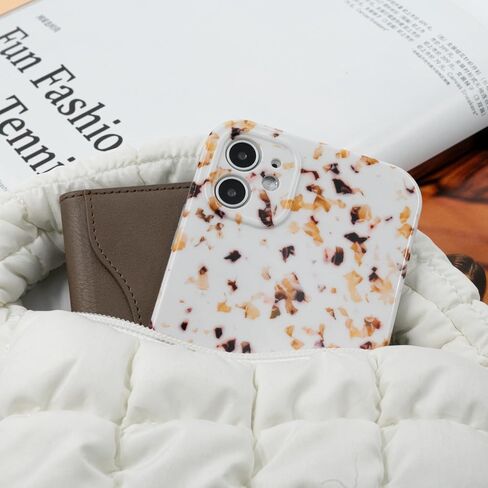 علبة الهاتف لـ iPhone 16 ، غطاء هاتف TPU النحيف الخفيف الوزن للنساء ، حامل الهاتف الحماية للوقاية من الأزياء للأزياء (Nougat White ، لـ iPhone 16) in Saudi Arabia