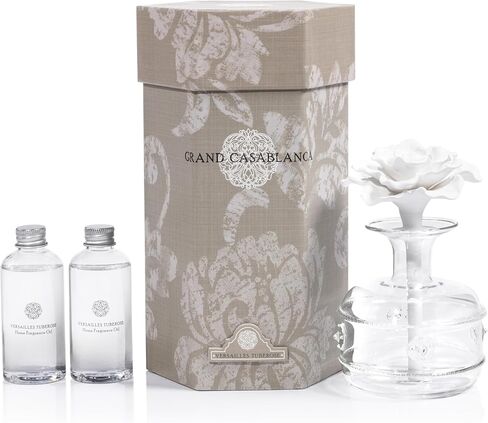 Zodax White Hibiscus Mini Grand Casablanca Aroma Porcelain Diffuser in Saudi Arabia