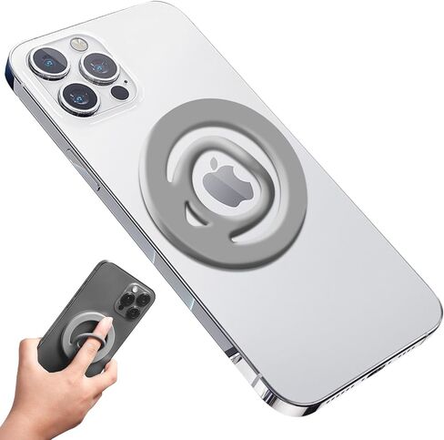 Double Side Magnetic Silicone Comfy Ring Grip Phone Holder, Loop Grip Phone Holder ，Comfortable，Strong Grip, Compatible with MagSafe for iPhone 16/15/14/13/12 Series (Gold) in Kuwait