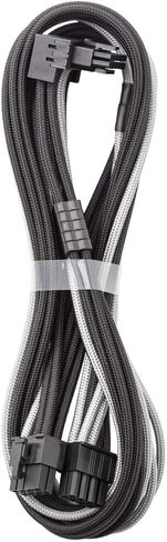 Cablemod RT-Series Pro Modflex Sleeved 12V-2x6 12VHPWR 90 ° STEALLESSENSE PCIE لـ ASUS/Seasonic/Phanteks (البديل A ، أبيض) in Kuwait