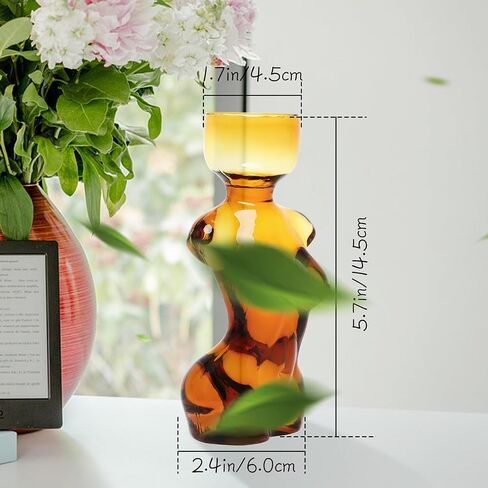 Propagation Vases Glass Vase for Plants Propagation Jars Unique Flower Vase for Avocado, Bulbs, and Plant Cuttings 2pc Elegant Female Silhouette in Saudi Arabia