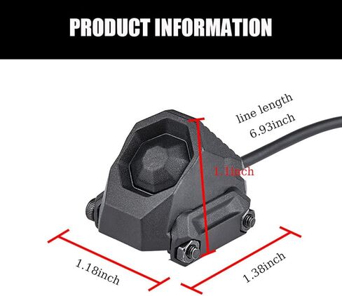 Tactical Modular Button Remote Activation Pressure Switch for SF M300 M600 PEQ15/L3 Series Weapon Light and Tactical Flashlight,for 20mm Picatinny Rail (Crane Laser Plug Tan) in Saudi Arabia