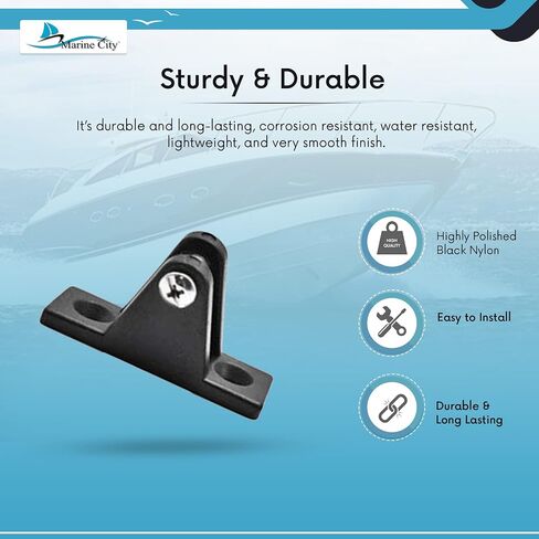 MARINE CITY Bimini Lightweight Durable Boat Nylon Jaw Slide Fittings Set, Black Round 3/4 Inches Tube Hardware Accessories for Boats – Yachts – Ships – RVs (Pack of 2) in Saudi Arabia