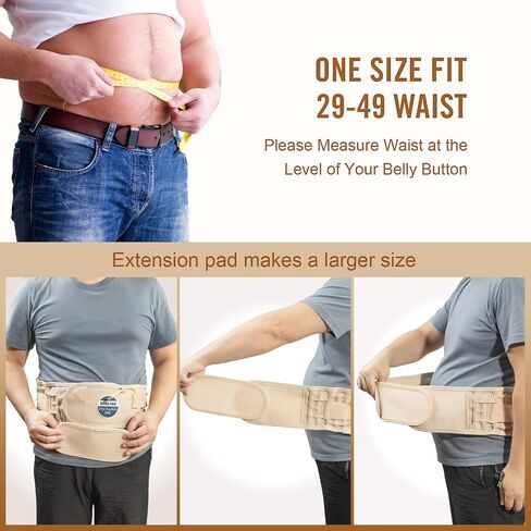 HONGJING Decompression Back Belt with Electric Pump for Lower Back Pain Relief, Inflatable Back Brace Lumbar Support for Men Women, One Size Fits 29-49 Waist in Saudi Arabia