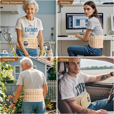 HONGJING Decompression Back Belt with Electric Pump for Lower Back Pain Relief, Inflatable Back Brace Lumbar Support for Men Women, One Size Fits 29-49 Waist in Saudi Arabia