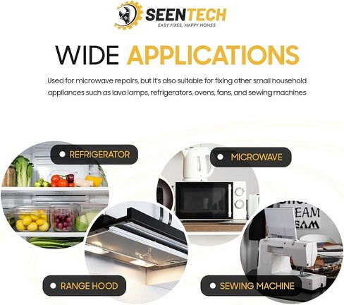 Seentech Microwave Oven Bulbs - Model 8206232A, 125V 40W E17 Base - Ideal for Under Hood, Lava Lamps, Salt Lamps - Compatible with Part Numbers 1890433, 8206232, AP4512653 (8) in Saudi Arabia