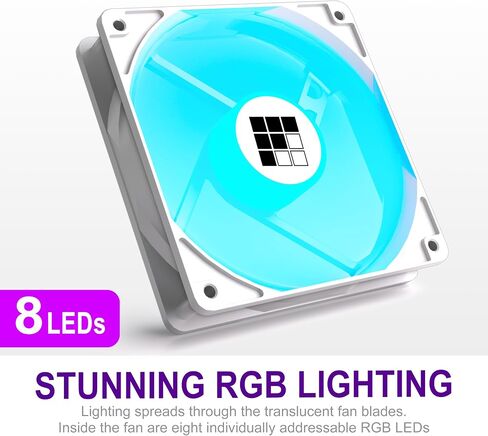 120mm PWM ARGB PC Case Fan (White, Forward 1 Pack) in Saudi Arabia