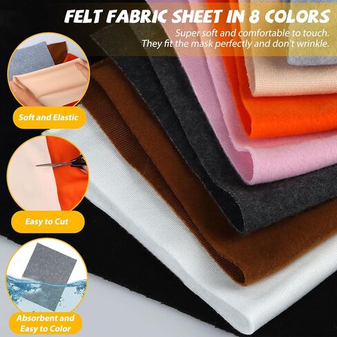 Giftota 43 قطعة من مجموعة أقنعة Therian DIY للأولاد والبنات - 8 قناع قطط فارغ مع فرو صناعي قطيفة، شبكة عين، وعاء طلاء، قلم طلاء، ملصق جوهرة - أقنعة DIY لحفلات عيد الميلاد والتفاعل التنكرية in Kuwait