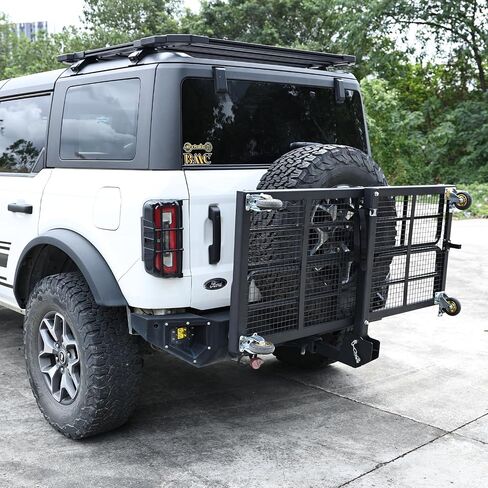 Hitch-Mounted Cargo Basket, 750 LBS Folding Vehicle Cargo Carrier Fit 2" Receiver with Wheels and Handle, Heavy Duty Luggage Storage Basket for SUV, Rv, Truck, Trailer in Saudi Arabia