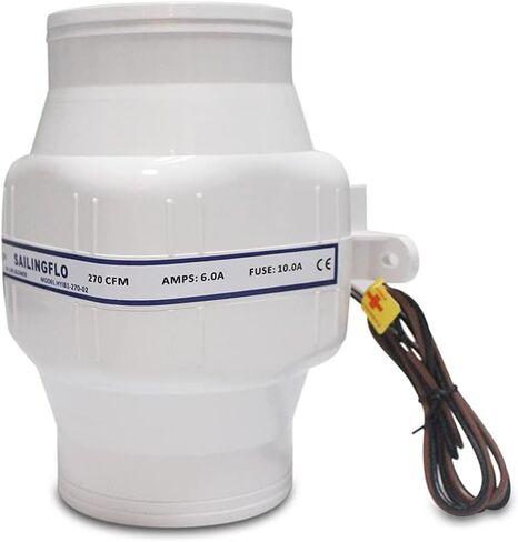 SAILINGFLO 3" in-line Marine Bilge Air Blower 12V 130CFM Centrifugal Bilge Fan (3") in Saudi Arabia