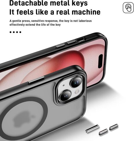 تم تصميمه لحالة iPhone 15 مع مغناطيسي متوافق مع غلاف واقٍ مقاوم لـ Magsafe لـ Magsafe for iPhone 15 (Deep Purple) in Kuwait