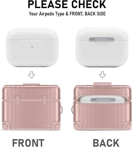 Airpods Pro 2 Case Cover ، Koreda Cute Funny Design Design Case for AirPods Pro 2nd Generation/1st Generation (2023/2022/2019) مع مجموعة نظافة ، روز الذهب in Kuwait