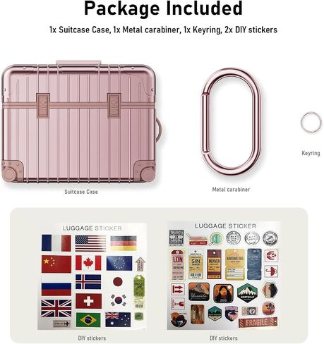 Airpods Pro 2 Case Cover ، Koreda Cute Funny Design Design Case for AirPods Pro 2nd Generation/1st Generation (2023/2022/2019) مع مجموعة نظافة ، روز الذهب in Kuwait