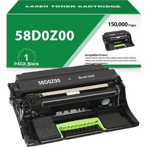 58D0Z00 Black Imaging Drum Unit Compatible with B2865dw, MS725dvn, MS821dn, MX721ade, MX722ade, MX822ade Printer, High Yield 150,000 Pages (1 Pack)
