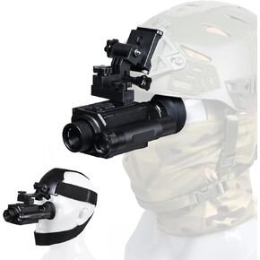 Night Vision Goggles Head or Helmet Mounted Monocular - 1080P HD Photo and Video Recording with 5X Digital Zoom & Adjustable Infrared 940nm IR, Night Vision 300M for Hunting, Camping, Surveillance