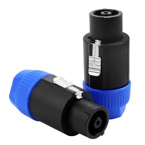 2PCS 8 Pole Speakon Connector - Pack of 2 Pro Audio Jack Amplifier NL8 SEKE -ON SPIETs - NL8MPR متوافق مع NL8FC ، NL8FX ، NL8MP ، NL8MPR لموصلات مكبرات الصوت