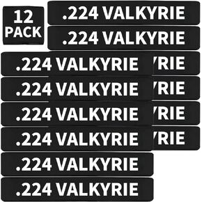 12 Pack Miaozhun .224 Valkyrie Magazine Marking Bands .224 Valkyrie Ammunition Caliber Identification (Gray-Black)