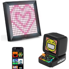 Divoom Pixoo Pixel Art Display & Ditoo Pro Retro Bluetooth Speaker – Customizable Pixel Art, Bluetooth 5.0, for Creative Decor & Fun