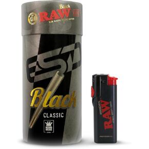 RAW Phoenix Black Lighter Bundle With RAW Black King Size Pre Rolled Cones 100 Pack