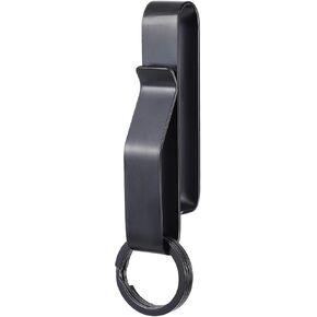 Heavy Duty Belt Key Clip Holder with 2PCS Metal Key Rings, Stainless Steel Tactical Keychain Clip Metal Belt Clips Quick Release Keys for 1.5-2.25 Inch Wide Loop