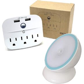 Cruise Power Strip & Travel Night Light for Cruise Ship Cabin - Must Have Cruise Accessories Bundle