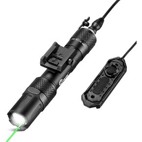 CVLIFE 2000 Lumens Rifle Light with Pressure Switch for Picatinny Rail, Picatinny Flashlight with Strobe Mode, Rechargeable Rifle Flashlight High Lumen Tactical Flashlight