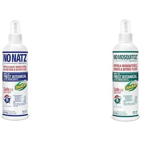 No Natz Botanical Bug Repellent, 8 Ounce Spray Bottle & Botanical Bug Repellent, Effective for Gnat, Mosquito, and Biting Flies, Hand-Crafted and DEET-Free, 8 Ounce Spray Bottle