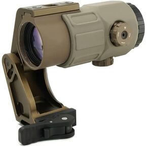G45 5X Magnifier with 2.26 FTC Mount Combo，Quick Release and Flip-to-Center (FTC) Mechanism，CNC 7065 Alumnium，Black/FDE/TAC (TAN Combo)