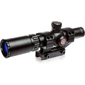 TRUGLO Tru-Brite 30 Series 1-4x24mm Hunting Shooting Durable Waterproof Fogproof Shock Resistant 30mm Aluminum Tube Duplex Mil-Dot Reticle Scope with Mount & Flip-Up Lens Caps Included