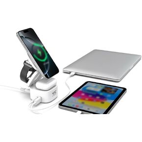 OneCharge Station, 5 in 1 Foldable Wireless Charging Station（PD Fast）,Travel Charger for iPhone Apple Watch AirPods Laptop