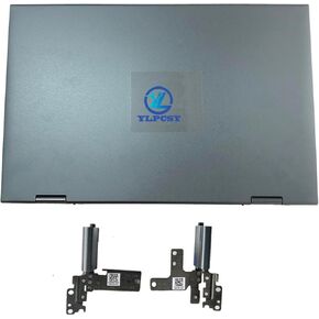 استبدال LCD LCD الغطاء الخلفي العلوي الغطاء الخلفي مع مفصلات ل Dell Inspiron 5410 5415 7415 2-in-1 0gwrr6 GWRR6 Blue