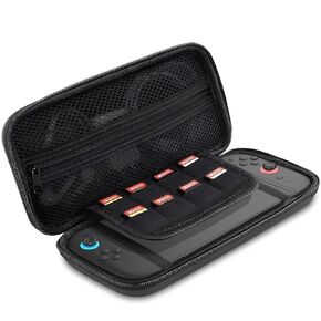 NBCP Carrying Storage Case for Switch 2 – Durable Hard Shell Messenger Bag with Soft Lining,Protective Travel Large Storage for Console & Accessories, 8 Game Card Slots