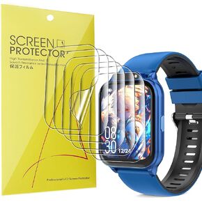 Compatible for Sootingot Smart Watch Screen Protector, [6 Pack] Full Coverage TPU Clear Film Compatible for Sootingot P70 1.85" Smart Watch (6 Pack)
