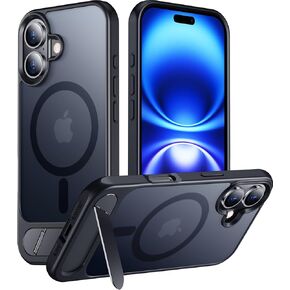 Temdan Magnetic Compatible with iPhone 15 Pro Case, [Built-in Invisible Kickstand][Compatible with MagSafe] [Military Grade Shockproof] Slim Translucent Matte Phone Case for iPhone 15 Pro 6.1"