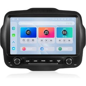 Dasaita Android 13 Car Stereo for Jeep Renegade 2015-2022 with Wireless Carplay/Android Auto, 8G+256GB Radio, 9" Touch Screen Head Unit with Knob, GPS Navigation, Bluetooth 5.0, 5G WiFi, 4G LTE, DTS