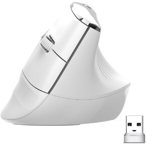 Eelexa Ergonomic Mouse, Vertical Ergo Mouse Wireless 800-3600 Levels 4 Adjustable DPI, Silent 2.4GHz Optical Carpal Tunnel Mouse for Compatible with Laptop, PC(Right Hand)