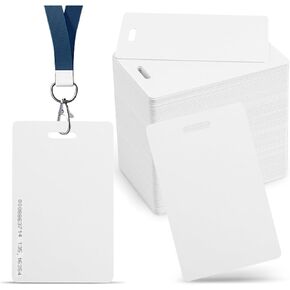125KHz RFID Proximity ID Cards with Slot Hole Punch Key Token Tag Card for Entry Access Control System for Electronic Door Cabinet Lock EM4100 TK4100, Read Only ﻿ (10 PCS)