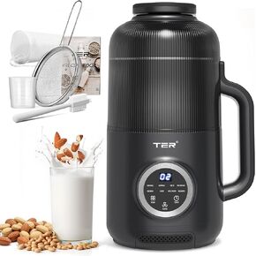 10-in-1 Nut Milk Maker, Electric Bean and Nut Milk Machine, 40oz Soy Milk Maker Blender for Homemade Almond, Oat, Soy, Coconut, Juice, Milkshake with Delay Start/Boil Water/Keep Warm/Auto-Clean