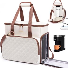 BAGSPRITE Coffee Maker Travel Bag Compatible with Keurig K-Mini or K-Mini Plus, Single Serve Coffee Brewer Carrying Case