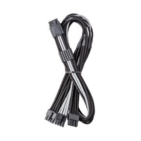 CableMod RT-Series Pro ModFlex Sleeved 12V-2x6 12VHPWR StealthSense PCIe Cable for ASUS/Seasonic/Phanteks (Black + White, 16-pin to Quad 8-pin, 60cm)