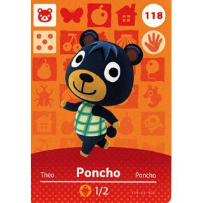 Nintendo Animal Crossing Happy Home Designer Amiibo Card Poncho 118/200 USA Version