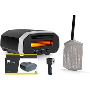 Ooni Volt Electric Pizza Oven - Ultimate Pizza Oven Bundle - Includes 12" Perforated Pizza Peel, Volt 12 Cover and Ooni Digital Thermometer
