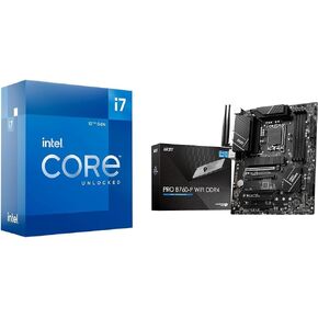 Intel Core i7-12700K Gaming Desktop Processor + MSI PRO B760-P WiFi DDR4 ProSeries Motherboard