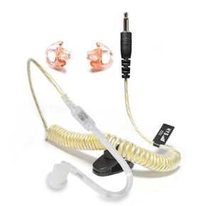 HYS Law Enforcement/Police/Security 3.5mm Receiver/Listen Only Dynamic Balanced Armature Wired Earpiece with Acoustic Tube, in-Ear Headset W/Soft Earmold Ear Pieces Flexible Open Ear Insert Earbuds