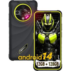 Ulefone Armor X31 Rugged Phone Unlocked, 12GB+128GB MTK Helio G91 Android 14, 48MP+20MP Main Camera, 6050mAh, 6.56" Corning Gorilla Screen, IP68/69K Waterproof, Dual 4G, Widevine L1, IR Blaster, Black