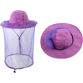 Beekeeping Veil Hat Bee Keeper Hunting Net Netting Cap Beekeepers Costume Gnats Insect Bug Mosquito Mesh Hats for Men Women