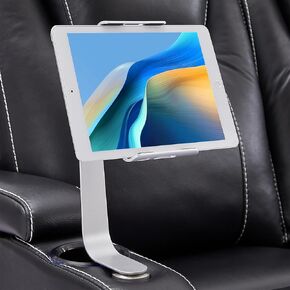 Home Theater Seating Series Swivel Tablet and Cell Phone Holder,Silver